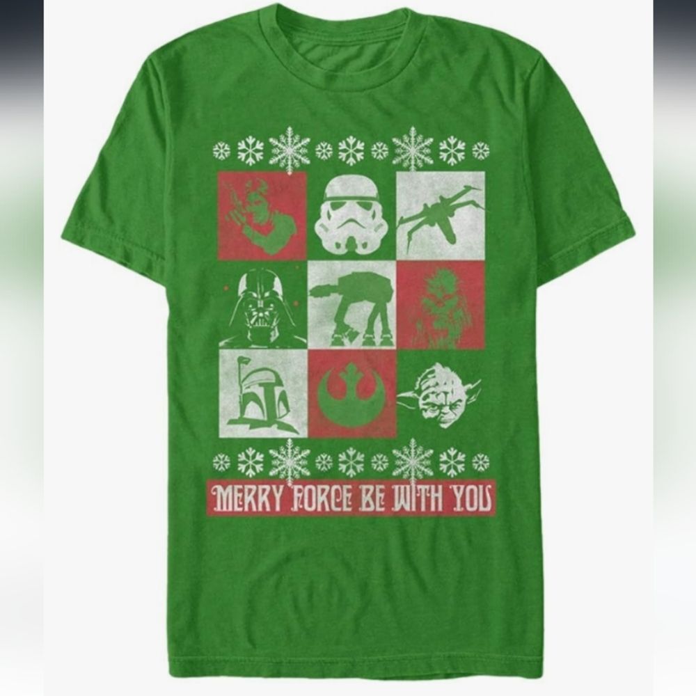 Star Wars Christmas Graphic T-Shirt Size XL NWOT P2P 24 In